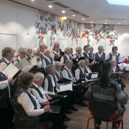 Der Seniorensingkreis brachte traditionelle Stücke aber auch Schlager zum mitklatschen.