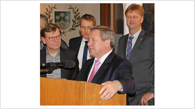 Johann Wadephul, Daniel Günther, Hans-Jörn Arp und Heiner Rickers Johann Wadephul, Daniel Günther, Hans-Jörn Arp und Heiner Rickers